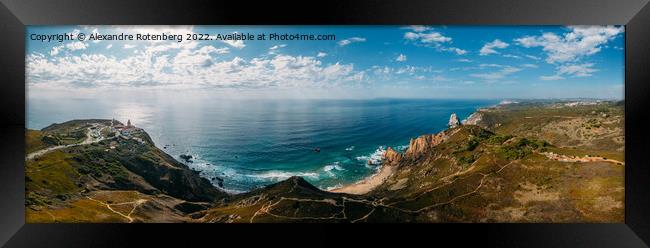 Cabo da Roca and Ursa Beach in Portugal Panorama Framed Print by Alexandre Rotenberg