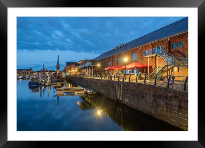 Swansea marina at dawn Framed Mounted Print by Bryn Morgan