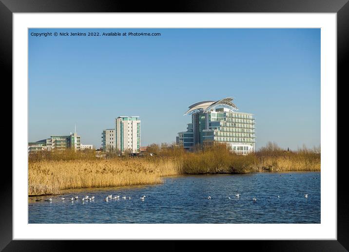 Cardiff Bay Wetlands in February  Framed Mounted Print by Nick Jenkins