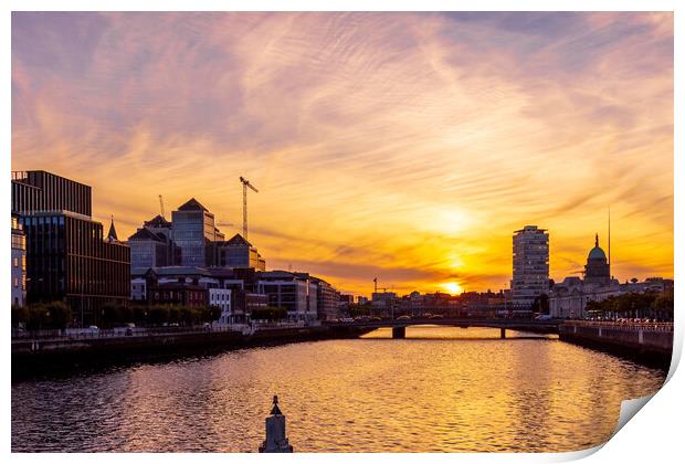 Dublin Sunset Print by chris smith