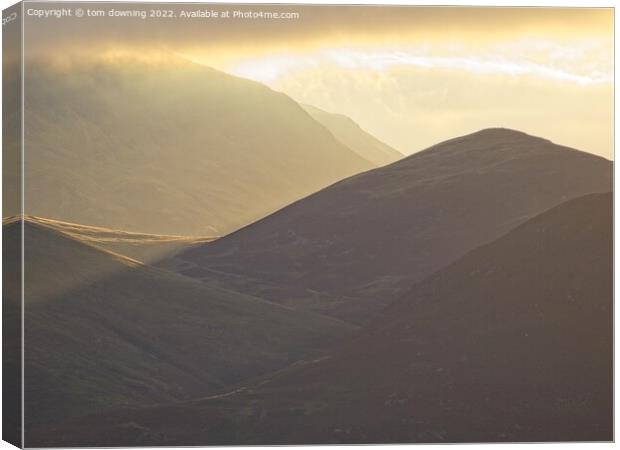 Mysterious Fells Canvas Print by tom downing