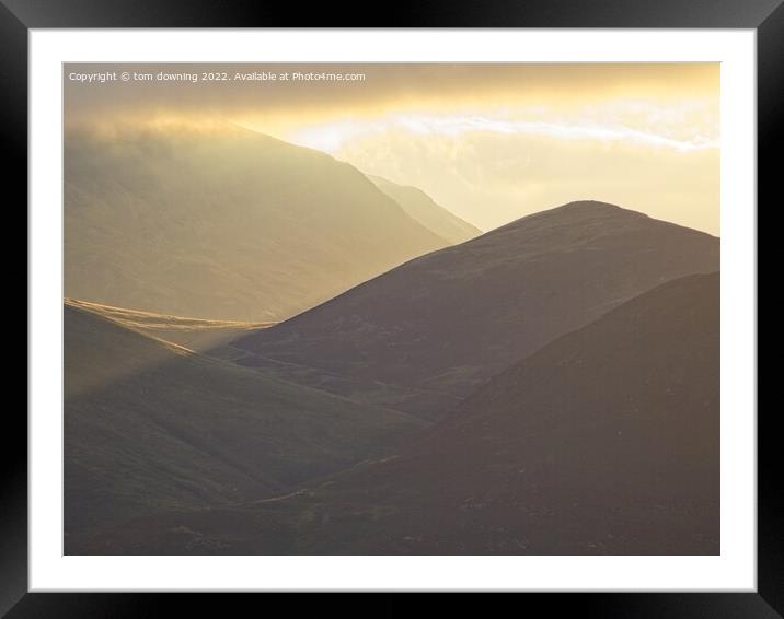 Mysterious Fells Framed Mounted Print by tom downing