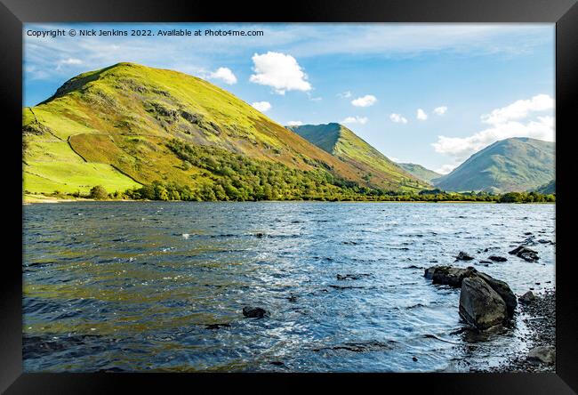 Brotherswater below the Kirkstone Pass   Framed Print by Nick Jenkins