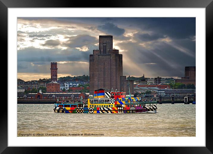Liverpool Mersey Ferry Framed Mounted Print by Alison Chambers