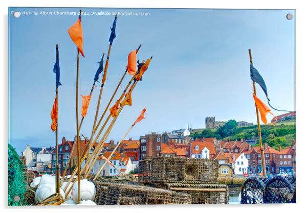 Whitby North Yorkshire  Acrylic by Alison Chambers