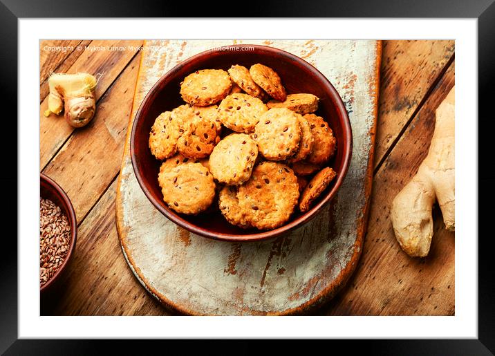 Unsweetened ginger cookies. Framed Mounted Print by Mykola Lunov Mykola