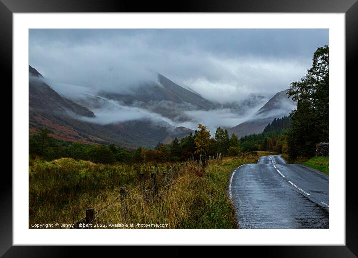 The road to Steall Falls in Glen Nevis  Framed Mounted Print by Jenny Hibbert