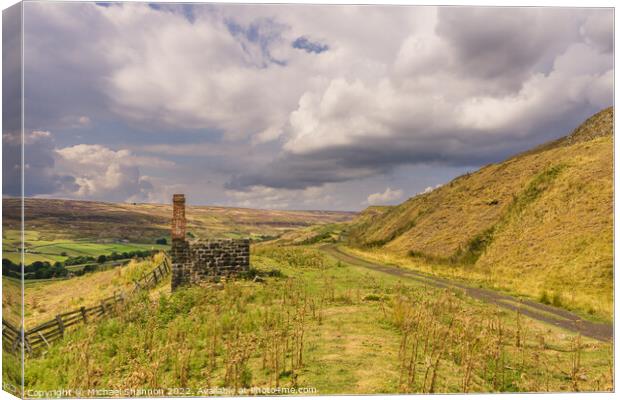 Old mine building in Rosedale Canvas Print by Michael Shannon