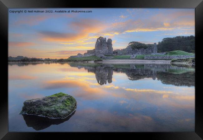 Ogmore Castle Sunrise Framed Print by Neil Holman