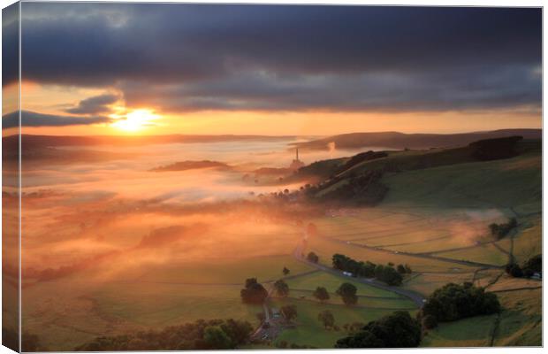 Peak District Sunrise Canvas Print by MIKE HUTTON
