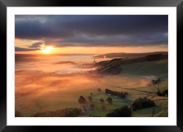 Peak District Sunrise Framed Mounted Print by MIKE HUTTON
