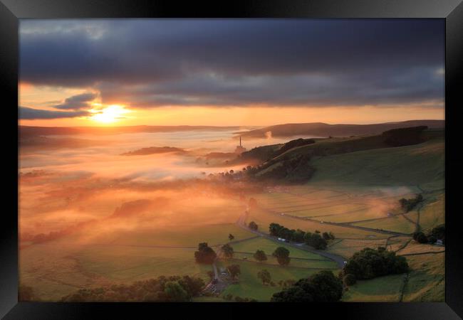 Peak District Sunrise Framed Print by MIKE HUTTON