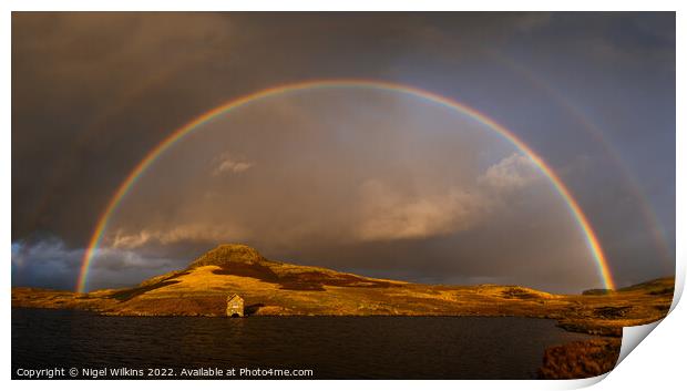 Double Rainbow - Lake District Print by Nigel Wilkins