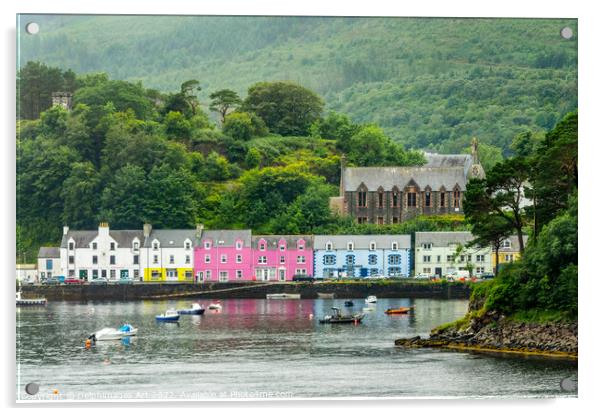 Portree, Isle of Skye, Scotland, UK Acrylic by Delphimages Art