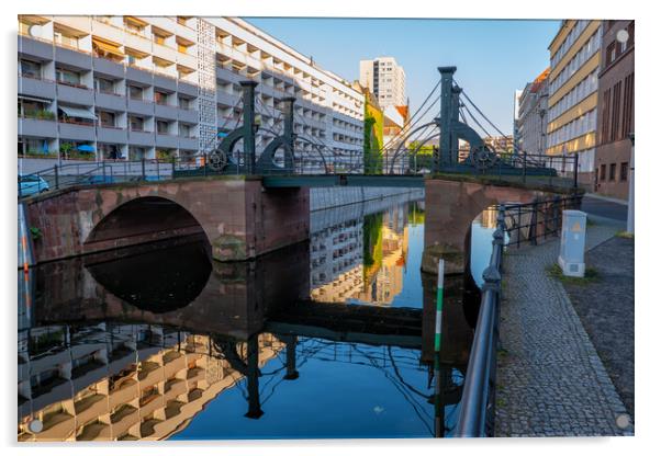 Jungfern Bridge In City Of Berlin Acrylic by Artur Bogacki