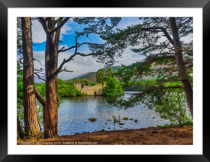 Loch An Eilein From The Pines Rothiemurchus Cairngorms Highland Scotland Framed Mounted Print by OBT imaging