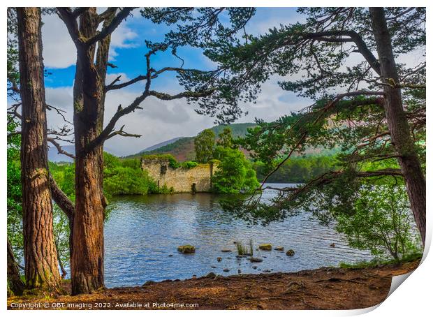 Loch An Eilein From The Pines Rothiemurchus Cairngorms Highland Scotland Print by OBT imaging