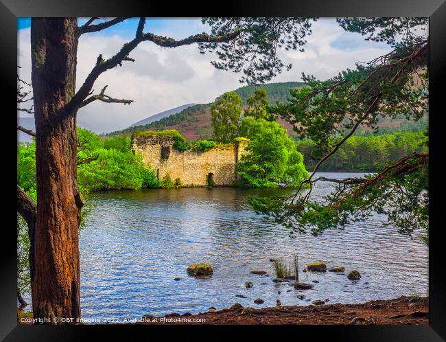 Loch An Eilein From The Pines Rothiemurchus Cairngorms Scottish Highlands  Framed Print by OBT imaging
