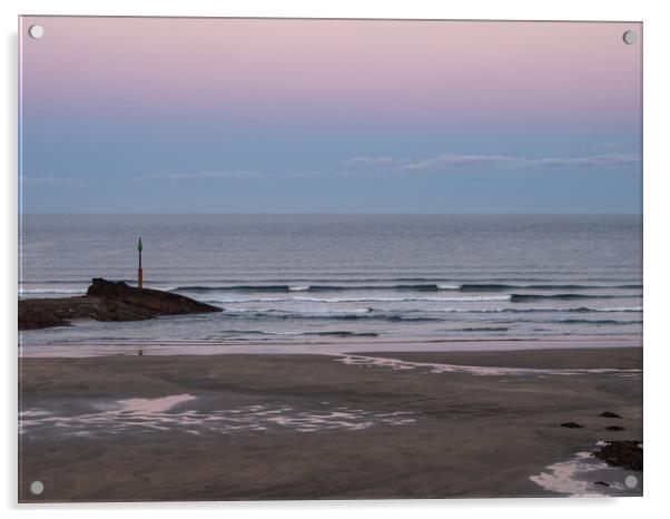 Sunrise at Summerleaze Beach Acrylic by Tony Twyman
