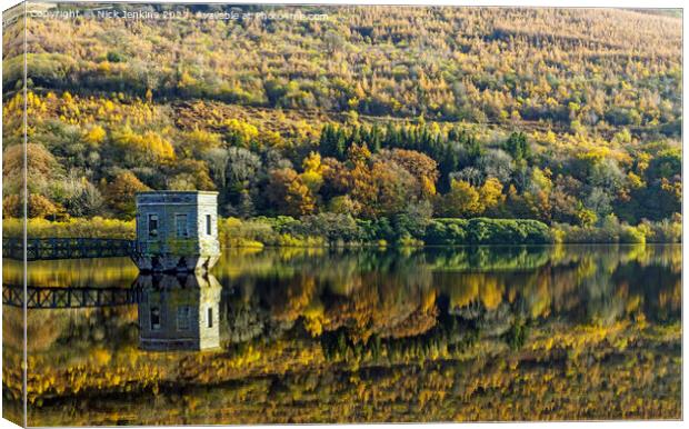 Talybont Reservoir Beautiful Reflections Canvas Print by Nick Jenkins