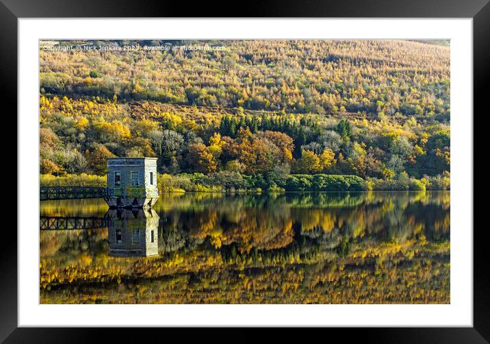 Talybont Reservoir Beautiful Reflections Framed Mounted Print by Nick Jenkins