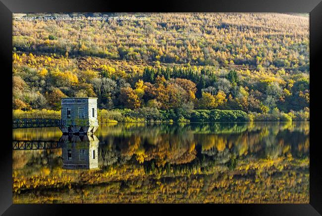 Talybont Reservoir Beautiful Reflections Framed Print by Nick Jenkins