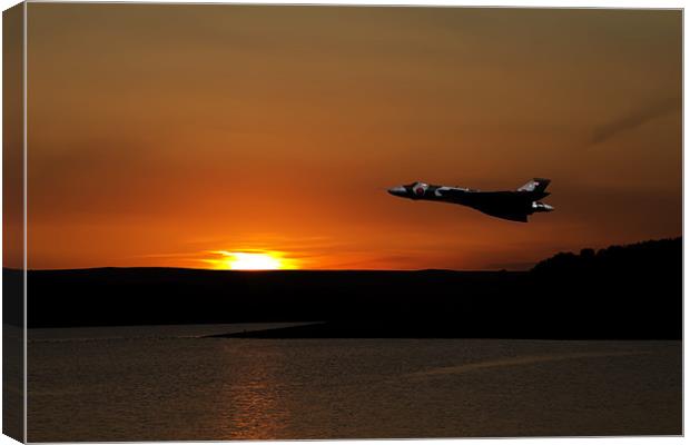 avro vulcan sunset Canvas Print by Northeast Images