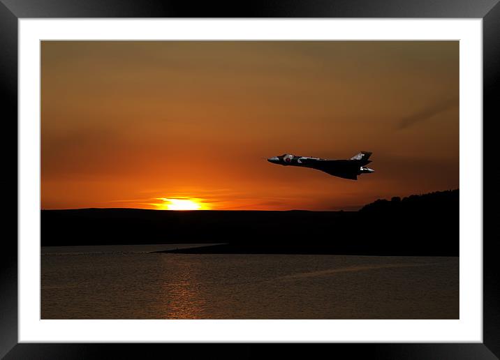 avro vulcan sunset Framed Mounted Print by Northeast Images