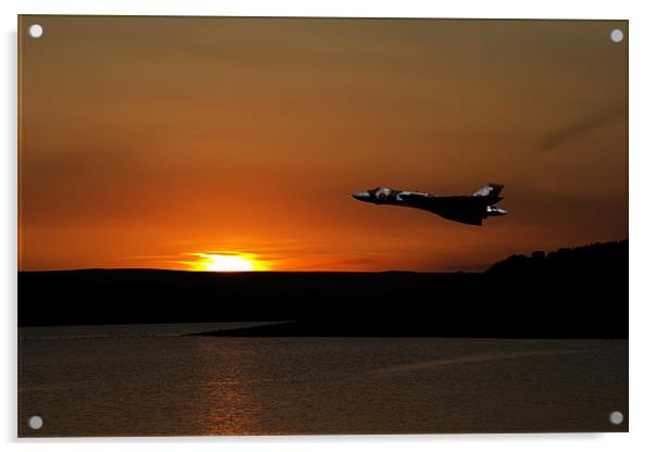 avro vulcan sunset Acrylic by Northeast Images