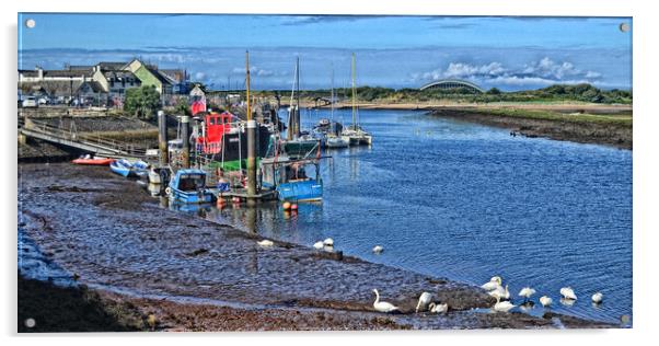 Irvine harbour Acrylic by Allan Durward Photography
