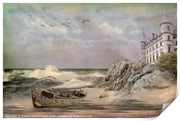 The old boat Print by Horace Goodenough