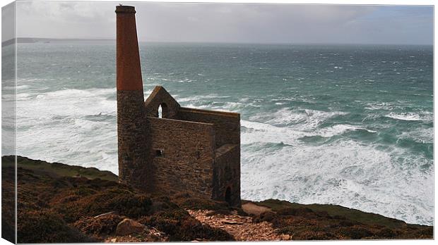 Wheal Coates Tin Mine Canvas Print by michelle rook