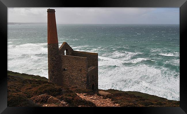 Wheal Coates Tin Mine Framed Print by michelle rook