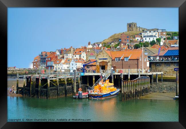 Whitby Harbour  Framed Print by Alison Chambers