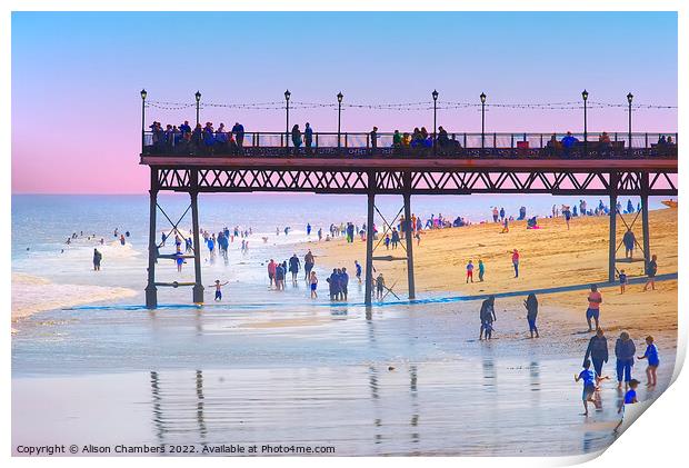 Skegness Pier Print by Alison Chambers