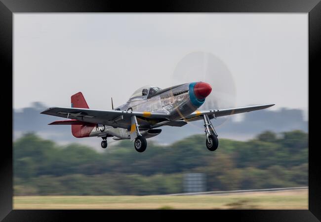 P51 Mustang Tall In The Saddle Framed Print by J Biggadike