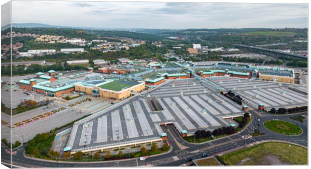 Meadowhall From The Air Canvas Print by Apollo Aerial Photography