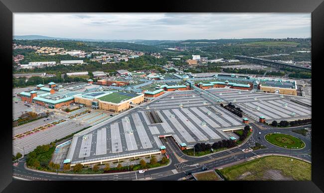 Meadowhall From The Air Framed Print by Apollo Aerial Photography