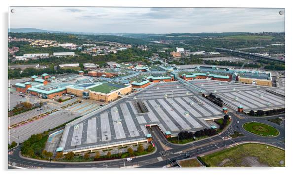 Meadowhall From The Air Acrylic by Apollo Aerial Photography