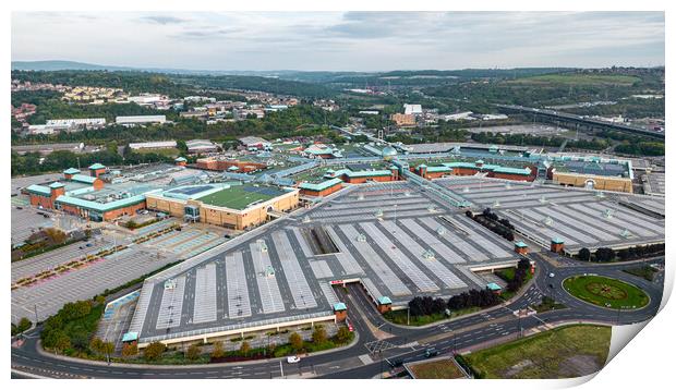 Meadowhall From The Air Print by Apollo Aerial Photography