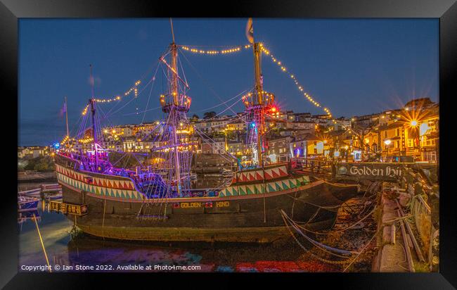Brixham’s Golden Hind Framed Print by Ian Stone