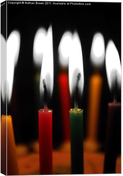 Candles Abstract Canvas Print by Nathan Brown