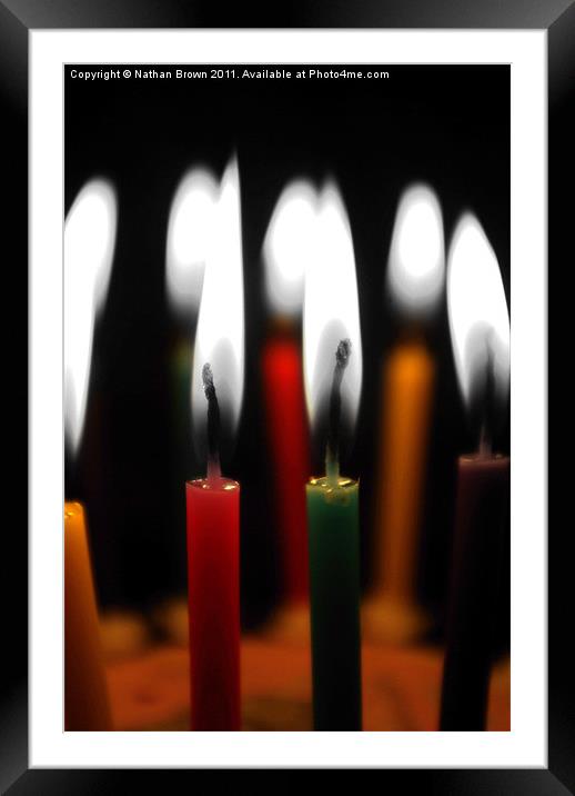 Candles Abstract Framed Mounted Print by Nathan Brown