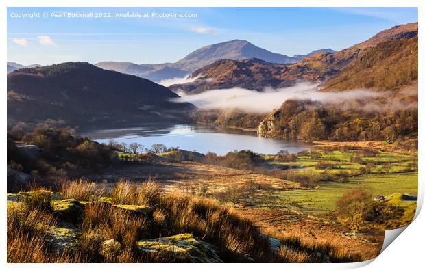 Nant Gwynant Valley Landscape Snowdonia Wales Print by Pearl Bucknall