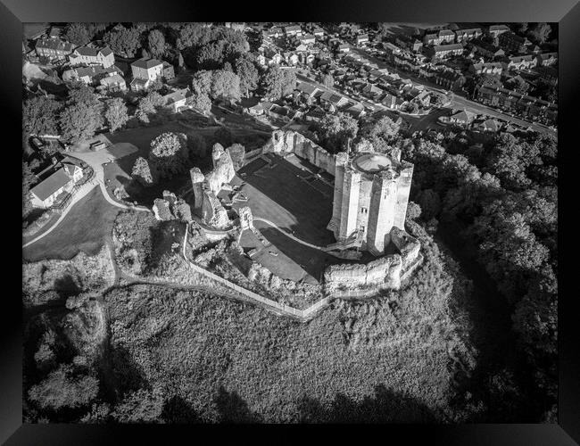Conisbrough Castle From The Air Framed Print by Apollo Aerial Photography