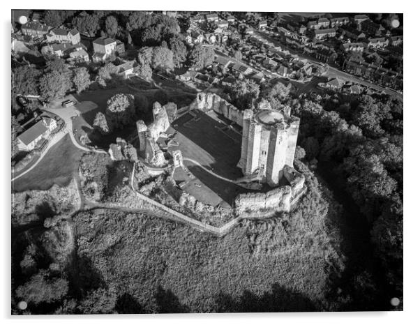 Conisbrough Castle From The Air Acrylic by Apollo Aerial Photography