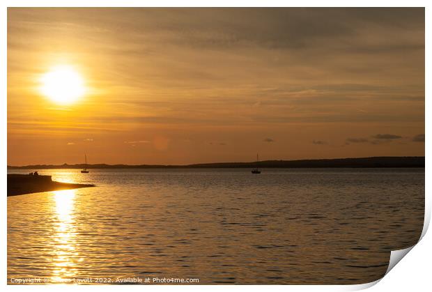 Yachts On The Strait Print by James Lavott