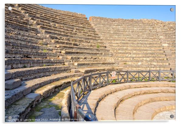 Teatro Piccolo - Pompeii Acrylic by Laszlo Konya