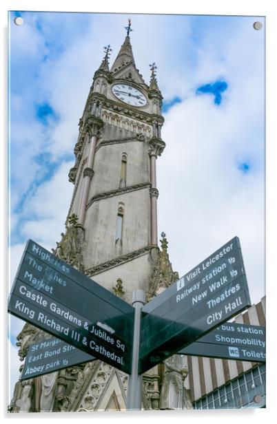 Leicester Clock Tower. Acrylic by Bill Allsopp