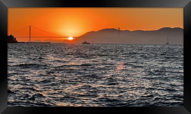 Sunset over San Francisco Framed Print by Daryl Pritchard videos